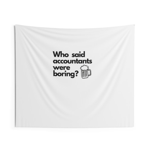 Accounting Themed Tapestry - Celebrate Bookkeepers and CPAs