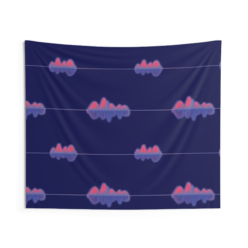 Audio Wave Tapestry - Colorful Music Inspired Wall Decor