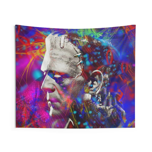 Frankenstein Tapestry - Retro Horror Movie Wall Art