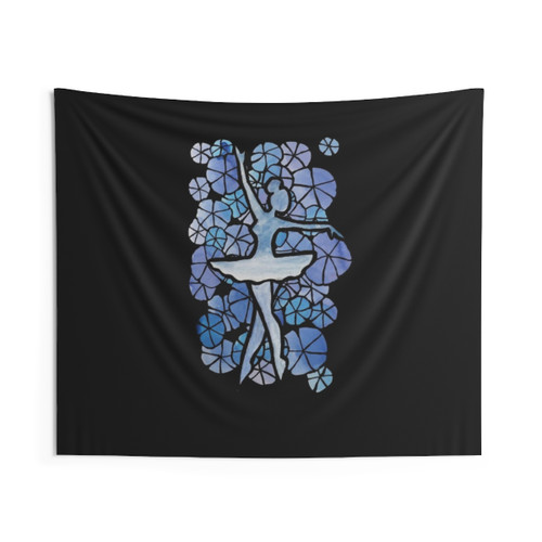 Blue Ballerina Tapestry Wall Art