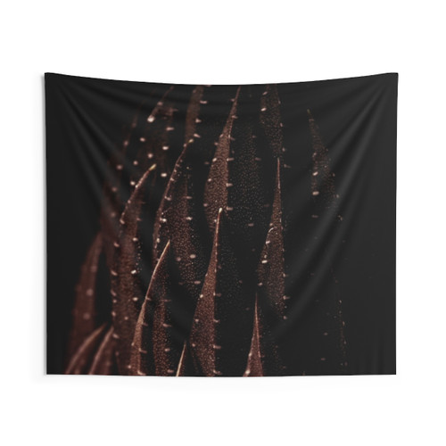 Coffee Brown Cactus Tapestry Wall Hanging