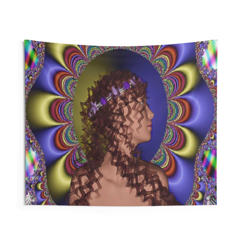 Romantic Tapestry with Vibrant Abstract Art