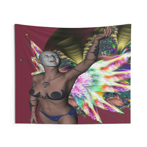 Colorful Punk Fairy Tapestry Wall Art