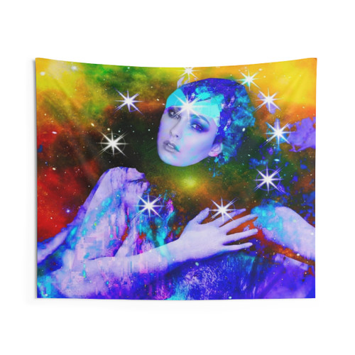 Beautiful Blue Fairy Tapestry Wall Hanging