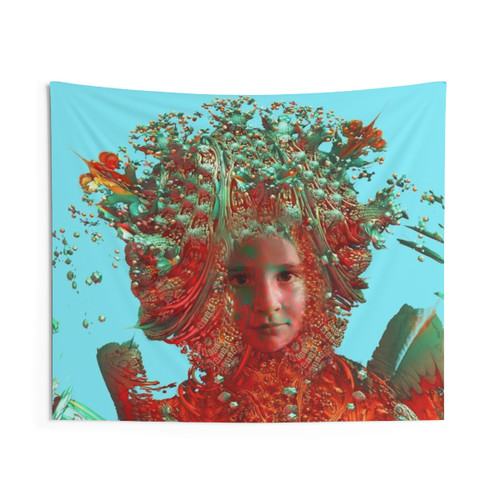 Flower Horizon Abstract Tapestry