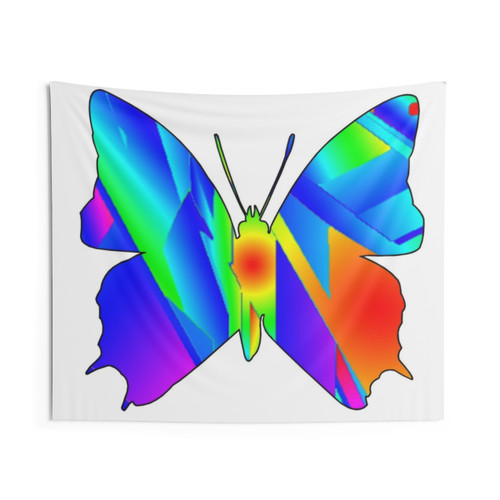 Butterfly Sunset Tapestry - Colorful Abstract Wall Hanging