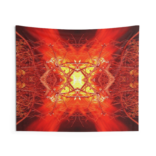 Vibrant Abstract Fire Tapestry Wall Decor
