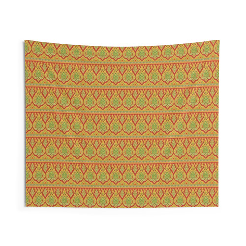 Vibrant Thai Pattern Tapestry Wall Hanging