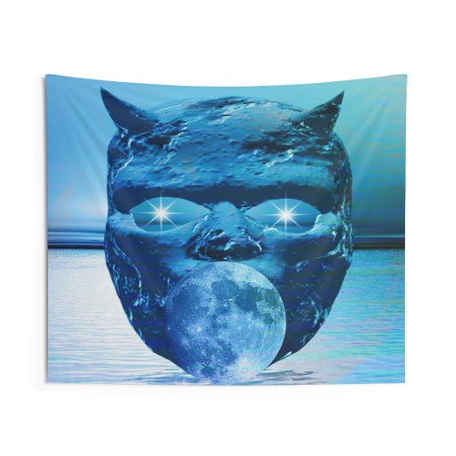 Mystical Moon Mask Tapestry Wall Art