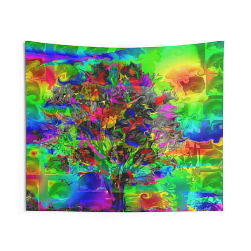 Psychedelic Tree Tapestry Wall Hanging
