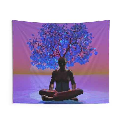Meditation Tree Tapestry Wall Art