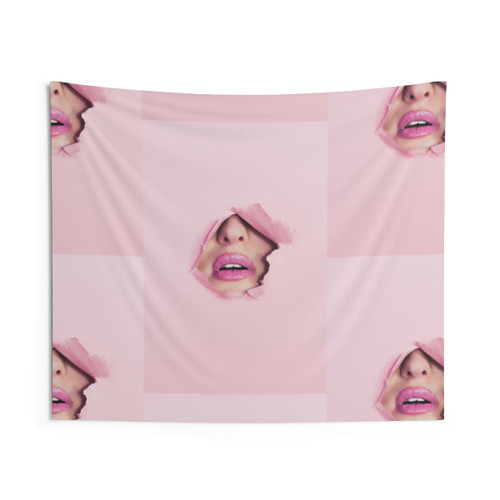 Pink Lips Tapestry Wall Hanging