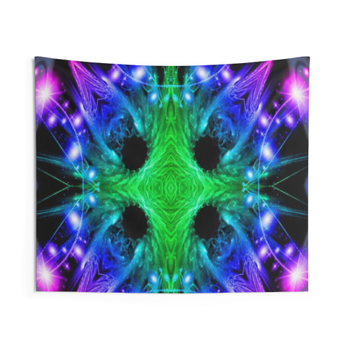 Alien Snowflake Abstract Tapestry