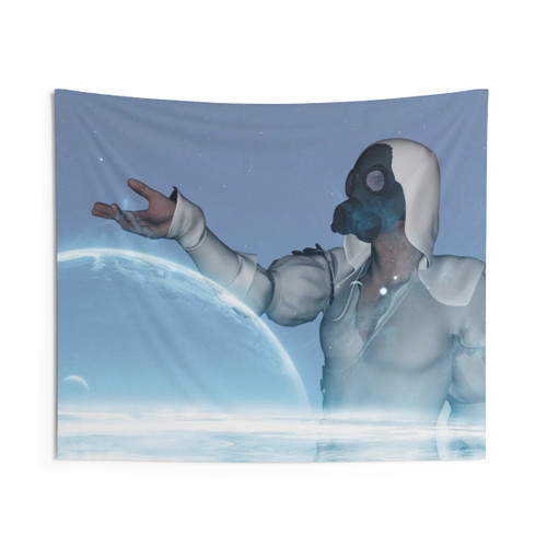 Interstellar Pollution Tapestry - Sci-Fi Wall Hanging
