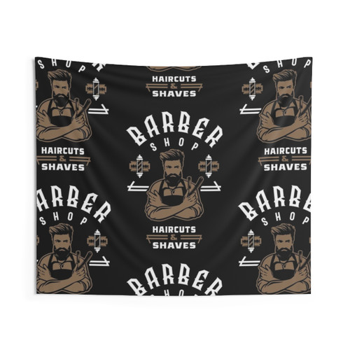 Barber Shop Tapestry - Vintage Barber Salon Wall Art