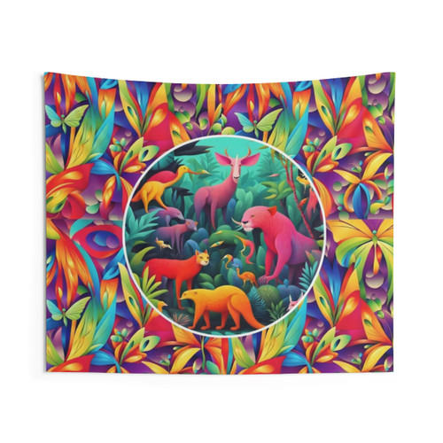 Boho Jungle Animal Tapestry