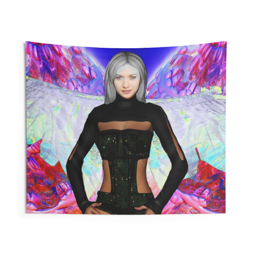 Vibrant Party Angel Tapestry Wall Hanging