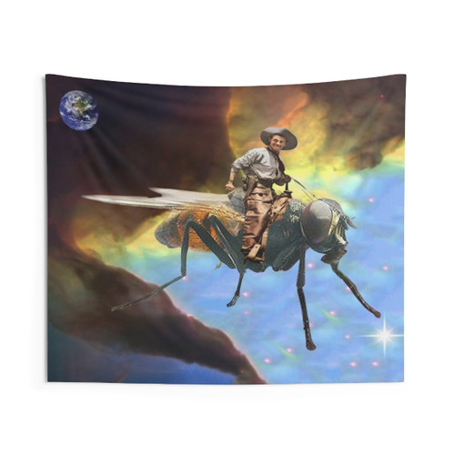 Vibrant Space Cowboy Tapestry Wall Hanging