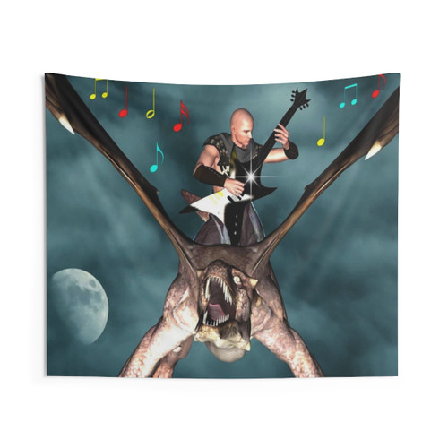 Stunning dragon tapestry with a magical, mythical design