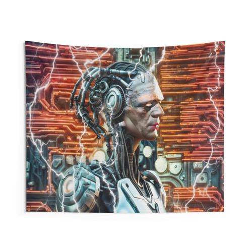 Frankenstein Rebirth Vintage Tapestry