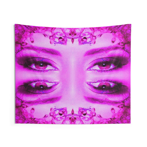 Abstract Purple Vision Tapestry