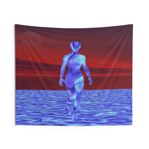 Walking on Water Fantasy Tapestry