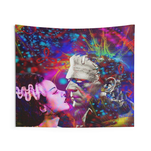 Frankenstein's Bride Tapestry - Retro Horror Movie Artwork
