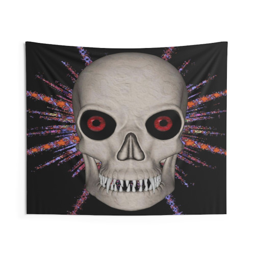 Skull Space Pirate Tapestry - Vintage Sci-Fi Wall Hanging