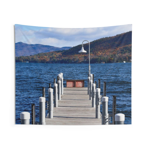 Adirondacks Lake George Pier Tapestry