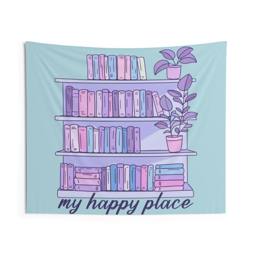 Cozy Bookshelf Tapestry - My Happy Place