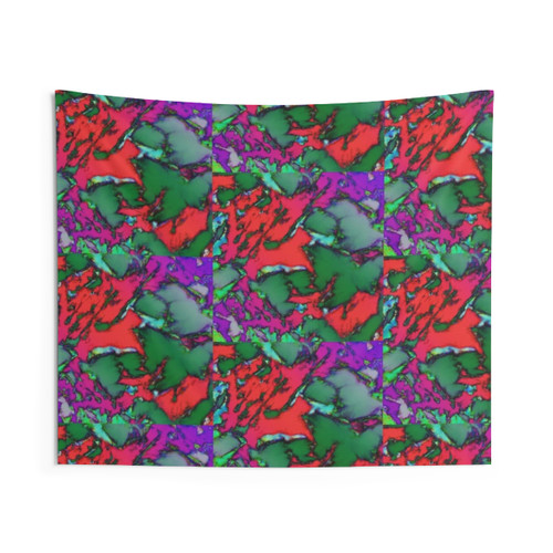 Colorful abstract tapestry wall hanging