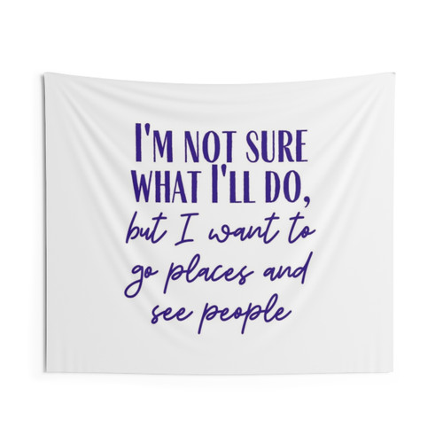 Go Places Inspirational Tapestry Wall Hanging