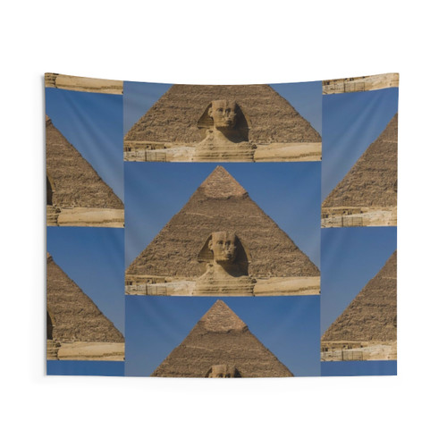 Famous Places Tapestry Featuring Egypt Pyramids