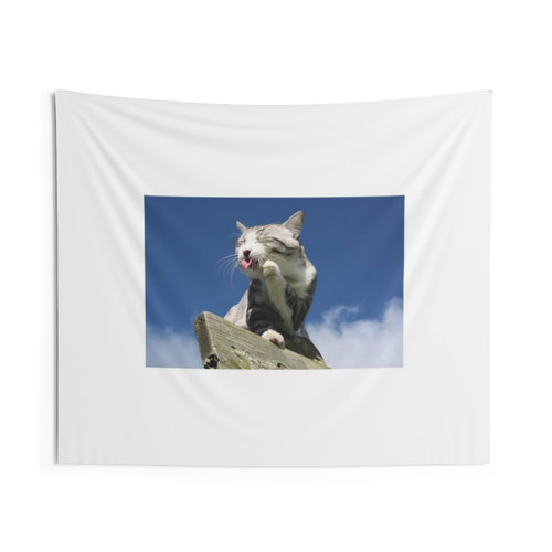 Cute Japanese Bobtail Cat Tapestry