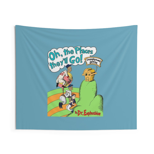 Oh the Places They'll Go! Dodgers & Astros Baseball Tapestry