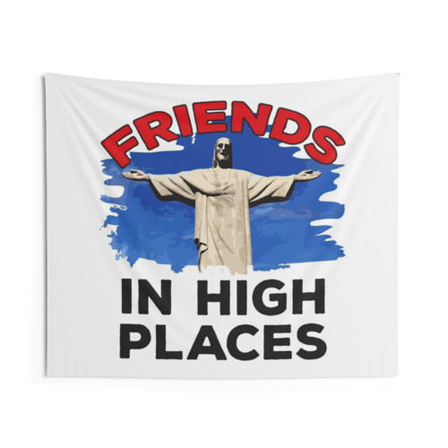 Friends in High Places Jesus Christian Design Tapestry