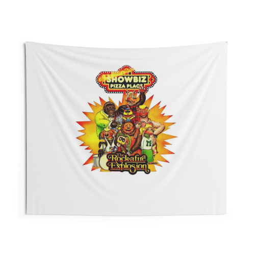 Show Biz Pizza The Rockafire Explosion Classic Style Tapestry