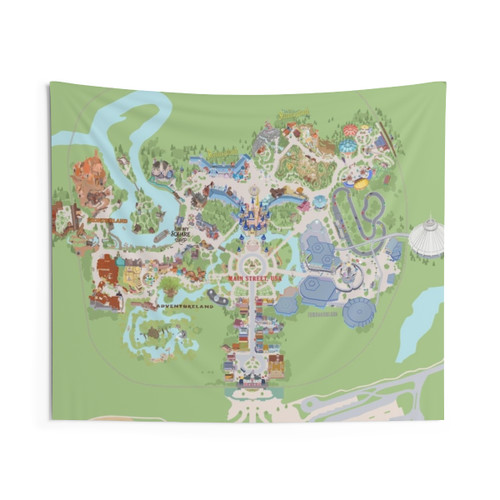 Magical Kingdom Park Map Tapestry
