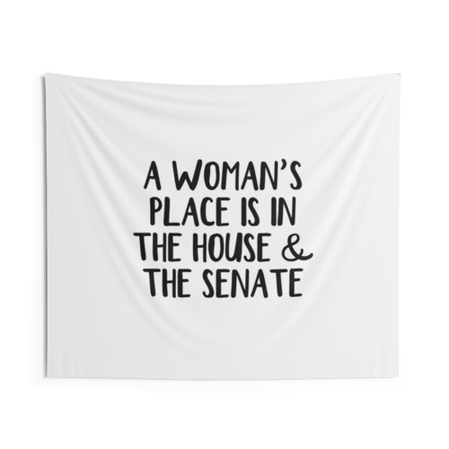Empowering Feminist Tapestry with 'A Woman's Place' Message
