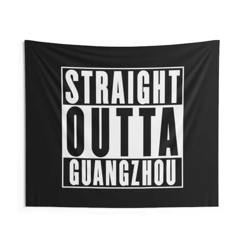 Straight Outta Guangzhou Geography Tapestry