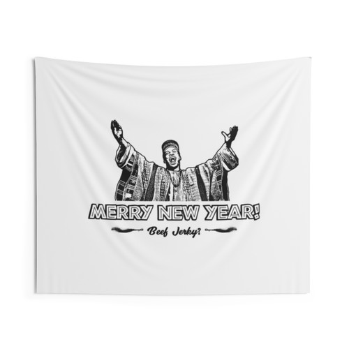 Trading Places Merry New Year Tapestry