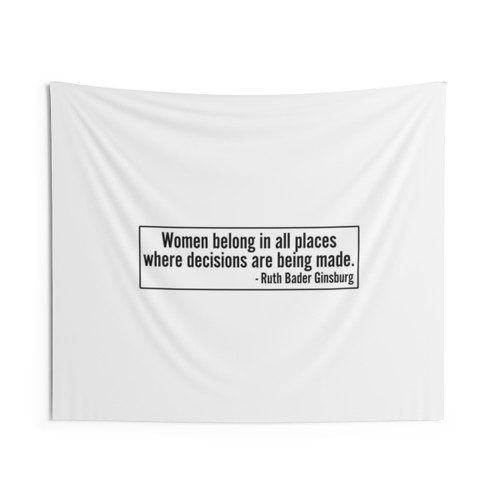 Women's Empowerment Tapestry with Ruth Bader Ginsburg RBG Quote