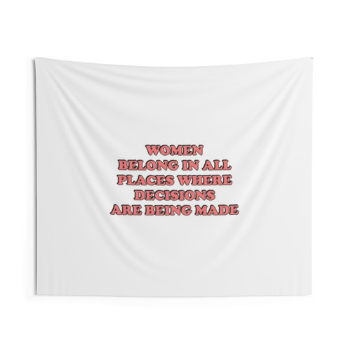 Women Belong Feminist Tapestry Wall Hanging
