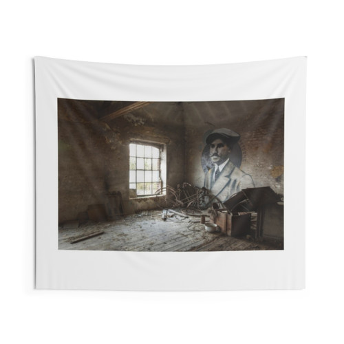 Abandoned Tapestry Wall Art: Urban Exploration Fine Art