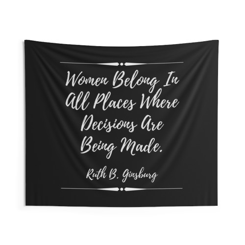 Women Belong In All Places Vintage Tapestry