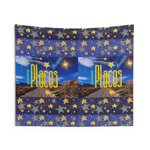 Going Places Tapestry featuring a whimsical travel design