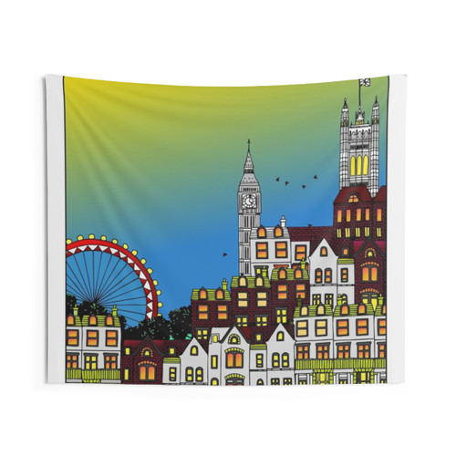 Places 11 Style 6 Tapestry featuring various landscapes and locations