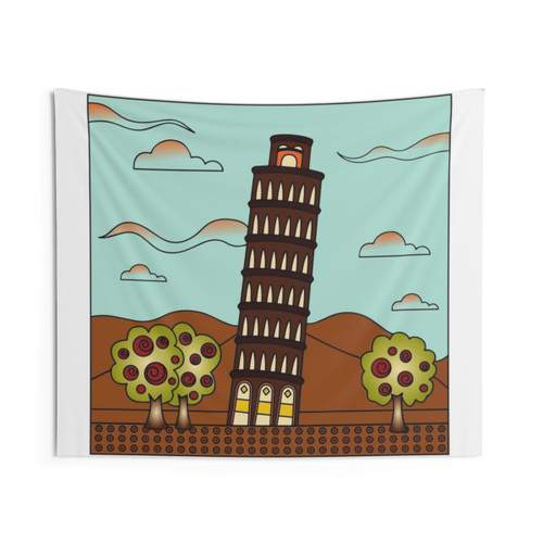 Places 25 Tapestry - Graphite and Hawaiian Tan Landscape Wall Hanging