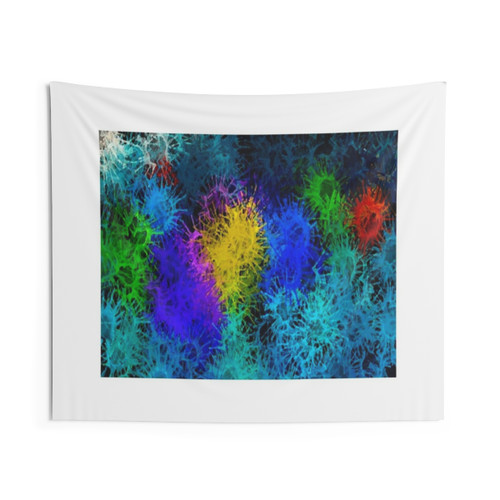 Spikey Graffiti Tapestry - Abandoned Urban Decay Art