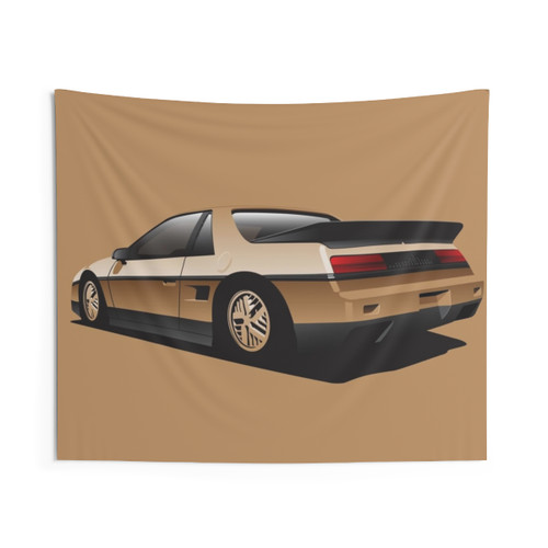 Pontiac Fiero Tapestry - Vintage 80s Sports Car Wall Decor